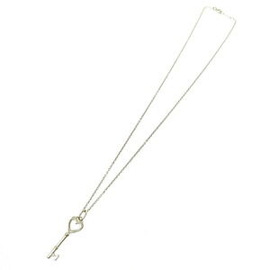 TIFFANY Co Silver Heart Key Necklace